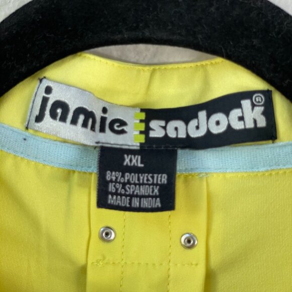 Jamie Sadock Womens Plus XXL Yellow Black 1/4 Zip Long Sleeve Golf Shirt Top - Picture 4 of 11